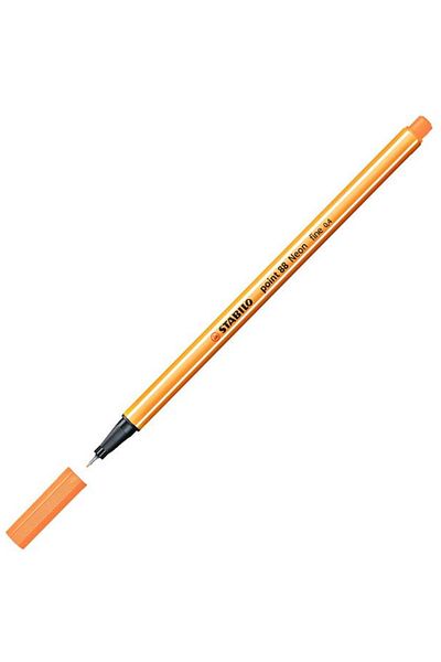 Stabilo Felt Tip Thin Pen 88 Point 0.4 Mm Highlighter Orange 88/054-10 Lu