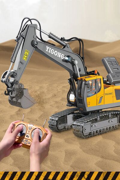 Mofy Baby Işıklı Sesli Full Fonksiyon Metal Hareketli Kepçe 2.4ghz Uzaktan Kumandalı 680° Rotasyon Excavator
