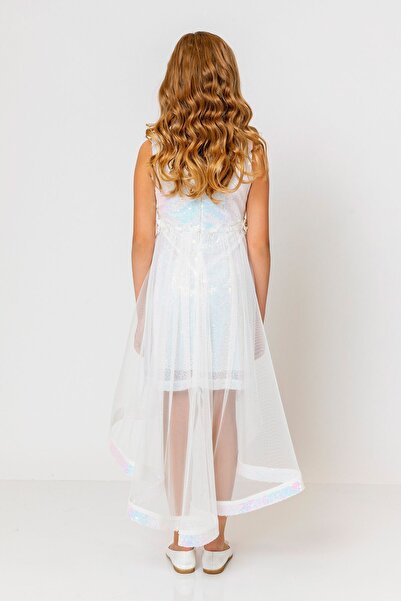 incity Girl's Sequined Sleeveless Zippered Evening Dress