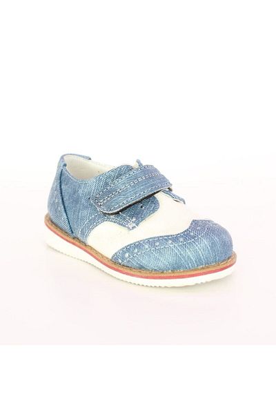 Miss Junior Ortopedic Clasic Denim Albastru Alb Elegant, Confortabil Vară Băieți Pantofi
