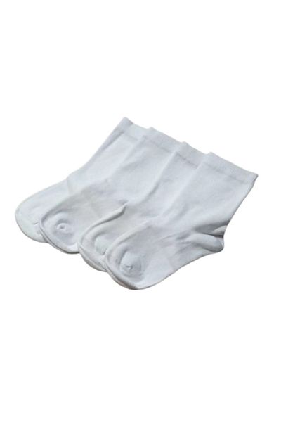 hefox 8 Pairs of Boy's Seamless Cotton Quality White Socks