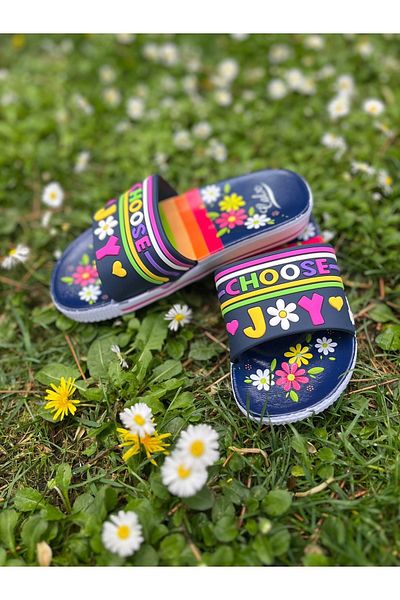 Butik Patterned Slide-on Children's Slippers - JOY