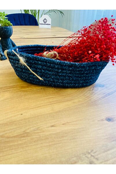 JÜTEX HOME سلة من الخيزران والجوت، للتخزين داخل الخزانة، لغرفة الأطفال، منظم،...