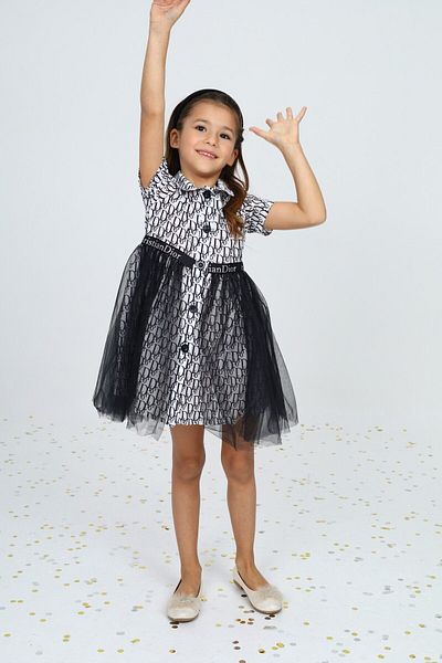 HC Kids Wear Girl's Dress with Tulle Detail