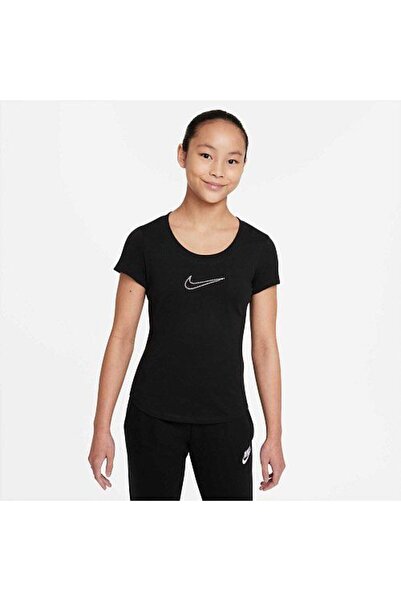 Nike Devojčin crni sportski T-shirt - Dm3491-010