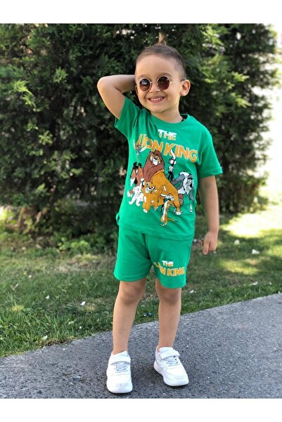 ÇocukçaGiy Lion King Friends Printed shorts Tshirt Boys Girls Kids Bottom Top Set 9 Colors 2-8 Years