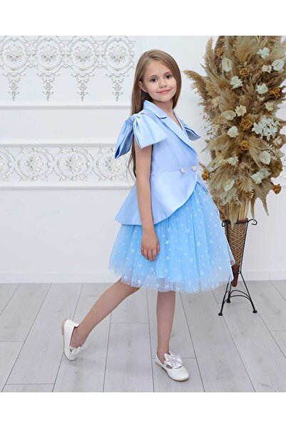By Feyza Kids Collection ΚΟΡΙΤΣΙΤΙΚΟ ΒΡΑΔΙΝΟ ΦΟΡΕΜΑ, ΣΕΤ ΣΑΚΑΚΙ&ΦΟΥΣΤΑ