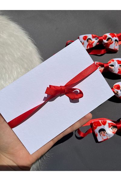 Toka Sepetim 29 October Boy and Flag Patterned Boy's Bow Tie 1 Piece
