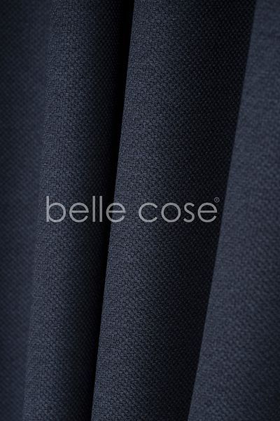 Belle Cose Navy Blue Country Style Wicker Thermal Blackout Blackout Single Wing Background Curtain