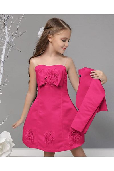 By Feyza Kids Collection Girl's Stylish Special Occasion Dress Set