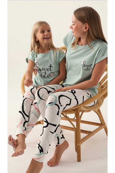 Rolypoly Mother and Daughter 100% Cotton Pajamas Set - Different Prices Need to Be Added in the Basket