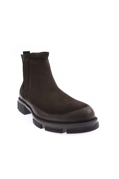 DGN Men's Chelsea Boots Black Nubuck Genuine Leather 311223210
