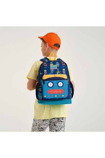 Yaygan Çanta Rucsac de școală cu patru compartimente Coral High Kids Bleumarin Indigo Robot 23472