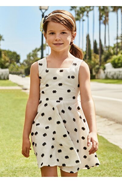 MAYORAL Kız Çocuklar Için Pamuklu Puantiyeli Elbise 3925