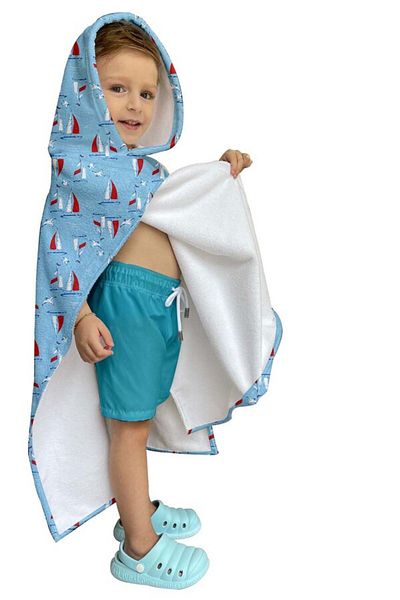 C&City Digital bedruckter Kinderponcho C1701 Türkis