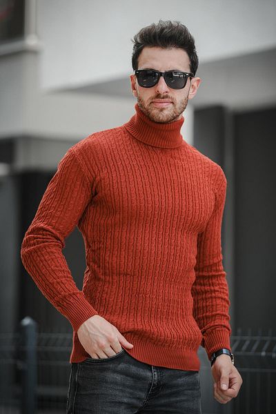 Oksit Мъжко водолазка Seka 821 Slim Fit Hair Bodysuit