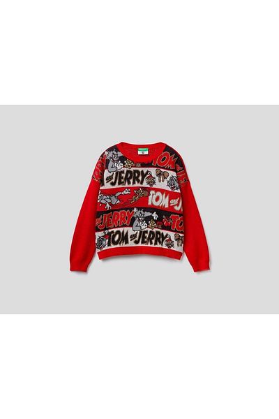 United Colors of Benetton Суичър с щампа Tom&Jerry