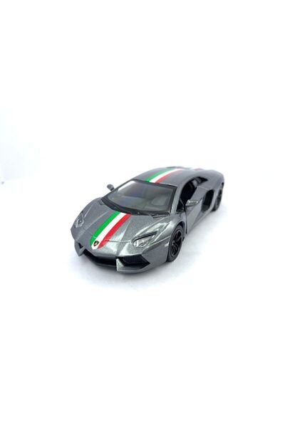 Kinsmart Gri Lamborghini Aventador Lp 700 4 Şeritli Çek Bırak 5 Inch Ölçek 1:38