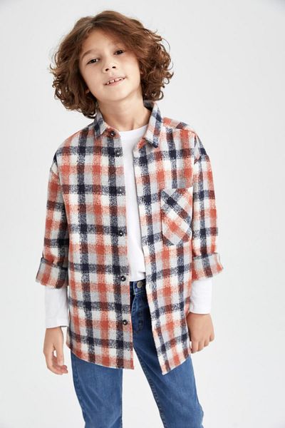 DeFacto Boy's Flannel Long Sleeve Shirt - Z7465A622Wn