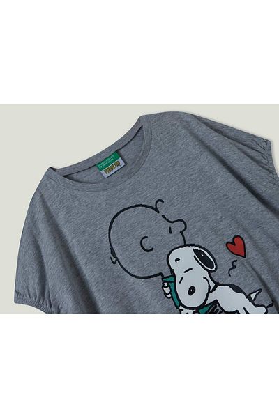 United Colors of Benetton Tricou pentru fetiță, gri Melange