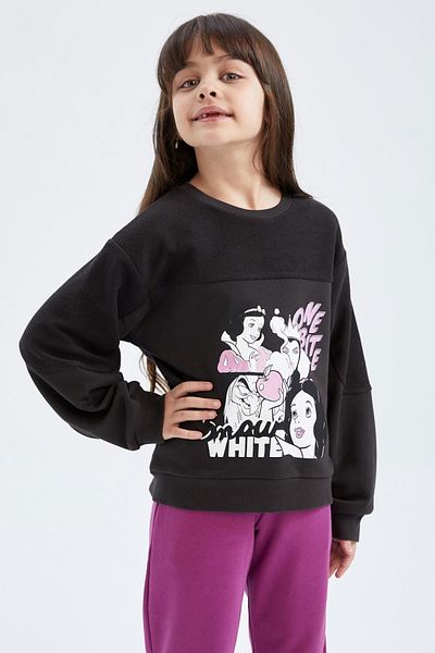 DeFacto Disney Princess Patterned Girl's Sweatshirt - Crew Neck Y4745A622Au
