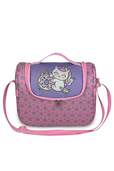 Bye Bye Yummy Unicorn Patterned Children's Hand and Shoulder Thermo Lunchbox - Pre-Nursery