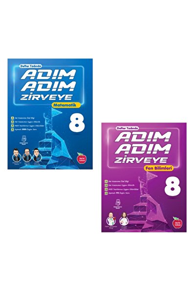 Newton Yayınları 8.Sınıf Adım Adım Zirveye Matematik + Adım Adım Zirveye Fen ...