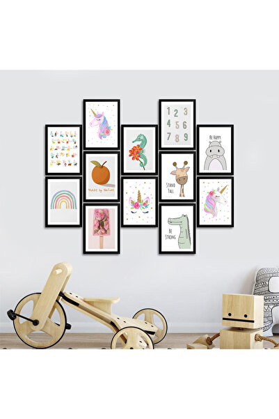 Asey Home 12 Parça Çerçeve Görünümlü Mdf Tablo Seti Asey-12-2427