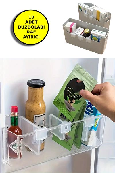 Open Home Concept 10 Pieces Refrigerator Shelf Separator Set