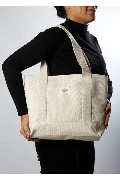 VAGO COLLECTION Eco Canvas Crossbody Tote Bag