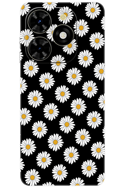 TECNO Spark 20 (KJ5) Uyumlu Kılıf Desen Baskılı Silikon Papatya Serisi STK:634 CP-jBi1G7N