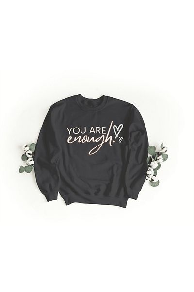 LAND MODA Φούτερ με μαύρο στάμπα oversize