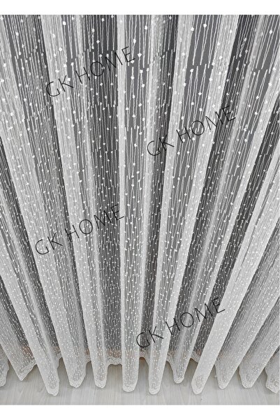 SAYDEMİR HOME Lüks Kar Tanesi Desenli İşlemeli Salon Tülü SIK PİLE 1/3 DİKİM