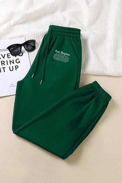 macklin Los Angeles The Sun Printed - Unisex Jogger Sweatpants με θερμική επένδυση, ελαστική μέση και πόδι, 3 κλωστές
