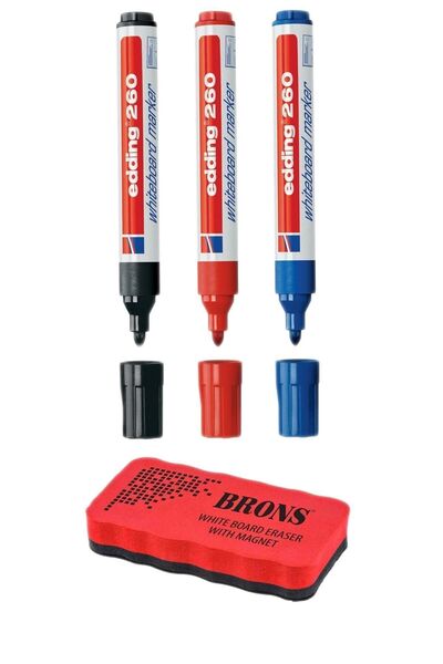 Edding 3 Pieces 260 Wooden Pens + Bronze Magnetic Wooden Eraser
