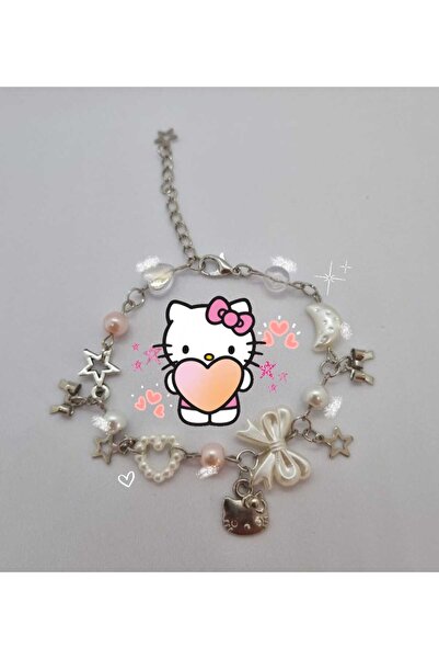 Crosswonder Coquette Hello Kitty Fiyonk Charm Bileklik y2k