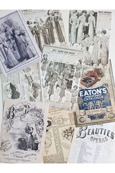 Scrapbook Vintage Kağıdı Seti/ Bullet Journal, Ing, Mektup Kağıdı, Planner
