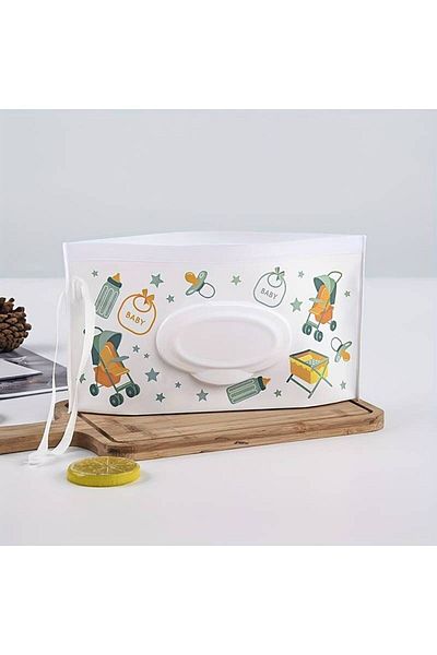 GlassySKY Refillable Baby Wet Wipes Bag - 24*13.5cm Paper Towel