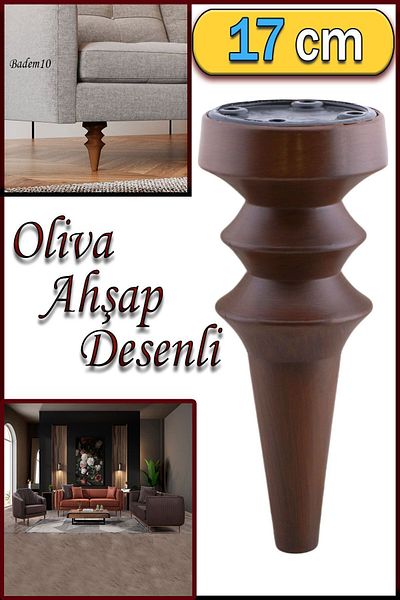 Badem10 Oliva Lemn Modelat 17 Cm Mobilier Canapea Fotoliu Unitate TV Consolă Upgrade Picior Picioare