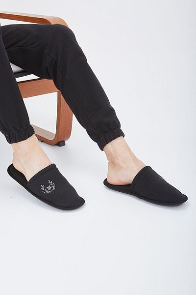 Moda Devrin Μαύρες Παντόφλες Home Χειμερινές Παντόφλες Guest Slippers