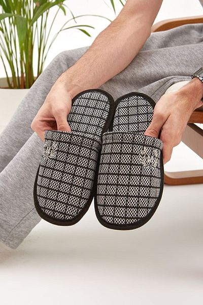 Moda Devrin Γκρι M Home Παντόφλες Χειμερινές Παντόφλες Guest Slippers