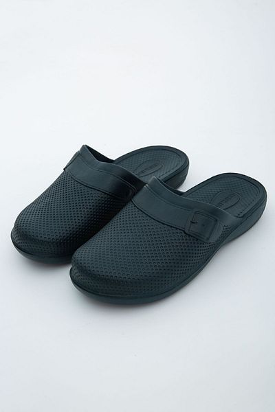Moda Devrin Navy Blue Belt Patterned Balcony Garden Bathroom Hammam Slippers (Print is Variable)