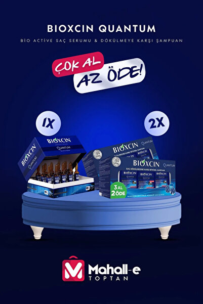 Bioxcin Quantum Kuru & Normal Saç Şampuanı 2 Adet + Quantum Saç Serumu 1 Adet