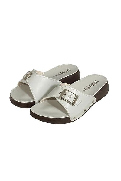 ELİS Els Beige Single Buckle Slippers
