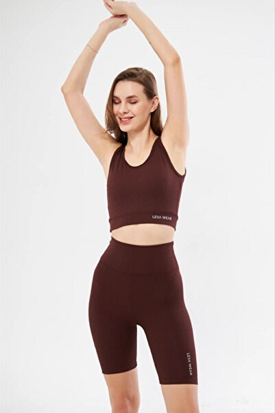 VERA LİFE Ψηλόμεσο κοτλέ κολάν και Crop Bustier Σετ - Γυναικείο