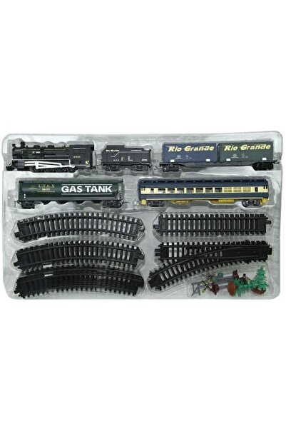 Hepsilazım Oyuncak Tren 33 Parça Işıklı - Sesli Classic Lokomotif Büyük Tren Raylı Set
