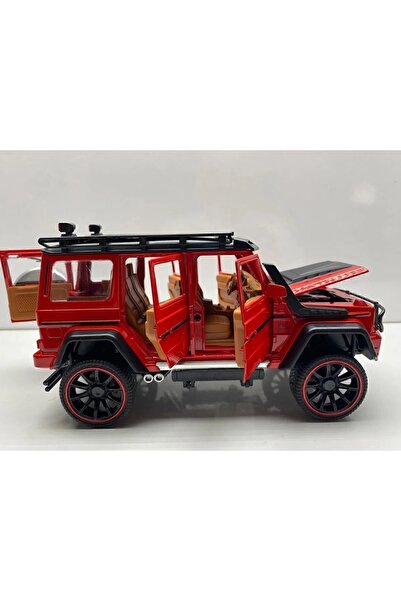 Hepsilazım Mercedes G Jip Diecast Metal Model Oyuncak Araba 23 Cm Sesli Işıklı Kaput Bagaj Kapılar Açılabilen