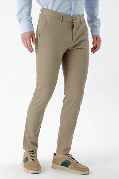 Morven Men's LIGHT BROWN Piefti Cotton Side Pocket Slim Fit Chino Pants