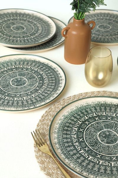 Keramika Maya Nordic Serving Plate 28 Cm 6 Pieces 20788