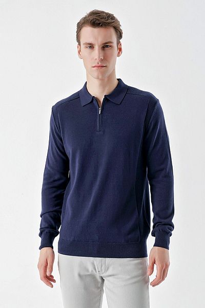 Morven Tricotaje pentru bărbați Marine Basic Gât polo Dynamic Fit, cu croiala relaxată